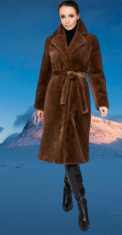 Imitation fur cotton coat thick plush women's coat