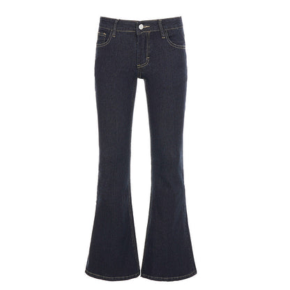 Low waist slim fit flared jeans
