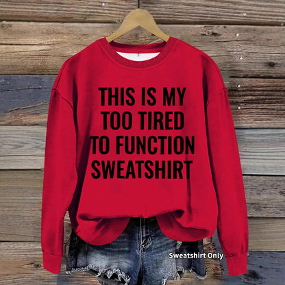 Slogan pattern printed round neck sweatshirt