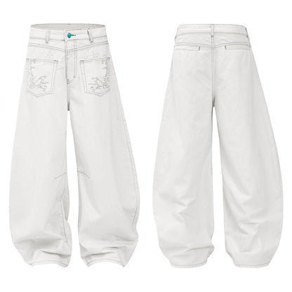 Loose Knife Cut Jeans